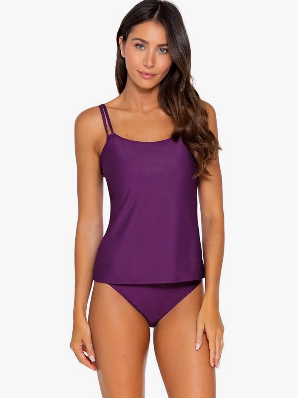Sunsets-Purple Women's Tankini Top and Brief Set NWOT